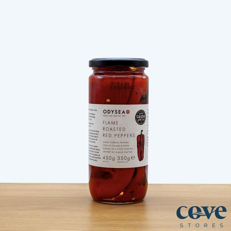Odysea Flame Roasted Red Peppers 450g