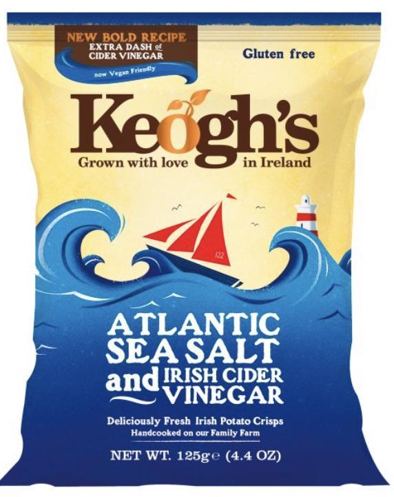 Keogh’s Atlantic Sea Salt & Irish Cider Vinegar Crisp 125g