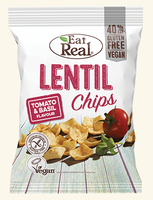 Eat Real Lentil Tomato & Basil Chips 40g