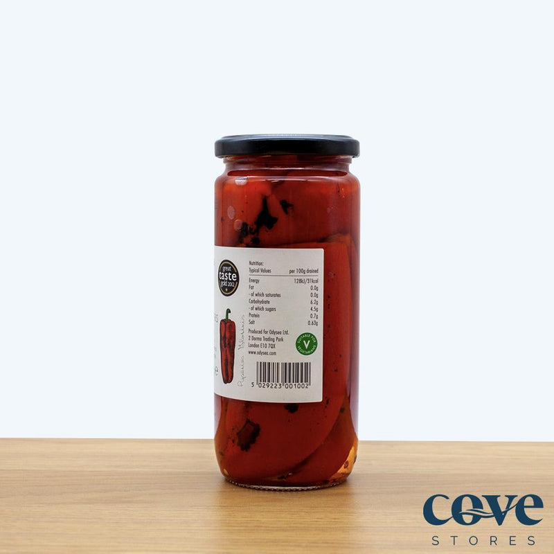 Odysea Flame Roasted Red Peppers 450g