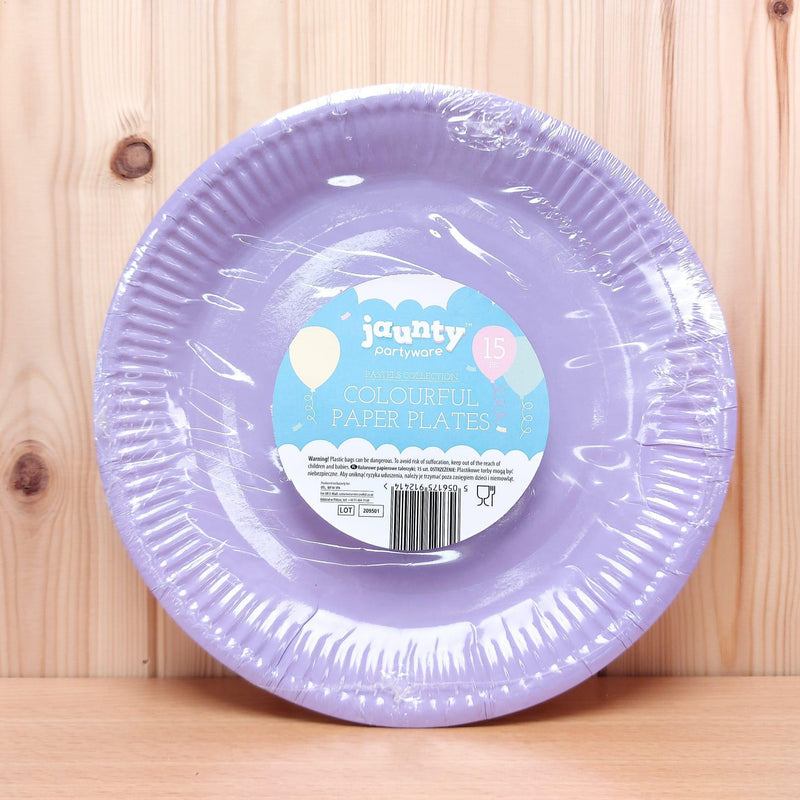 Jaunty Colourful 9" Paper Plates 15 Pack