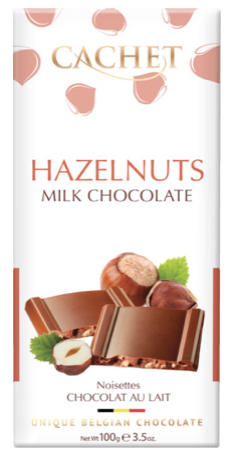 Cachet Hazelnuts Milk Chocolate 100g