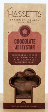 Hassetts Chocolate Jelly Star Shortbread 150g