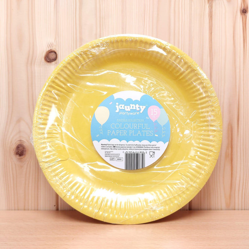 Jaunty Colourful 9" Paper Plates 15 Pack